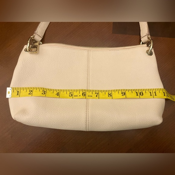 EMBOSSED HORSE AND CARRIAGE CHARLEY CROSSBODY IN PEBBLE LEATHER in Blush Pink - Picture 11 of 12